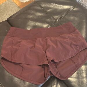 maroon lululemon shorts